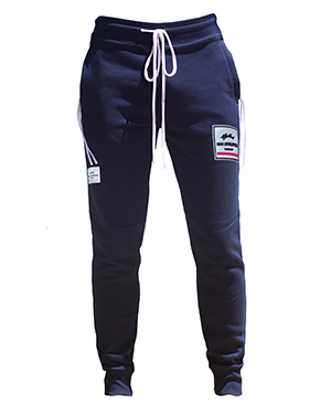 Men Sweat Pants - White Athletics Pink